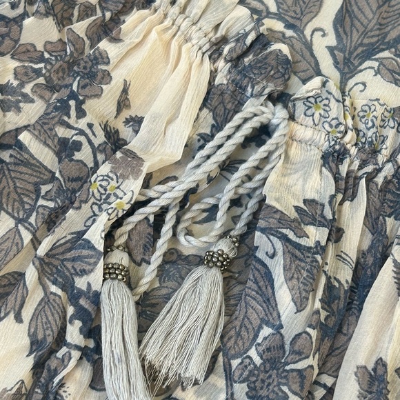 EUC Free People Hendrix Printed Peasant Top - Picture 11 of 12